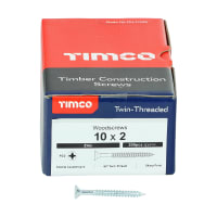 TIMco Twin Threaded Wood Screw 5 x 50mm Box of 200