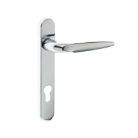 Euro UPVC Inline Lever/Lever Set 210mm with Fixings Chrome