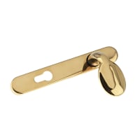 Trojan Euro uPVC Inline Lever Pad 122mm with Fixings Gold