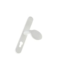 Trojan Euro UPVC Inline Lever Pad Set 122mm with Fixings White