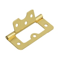 A Perry No.104 Hurlinge Hinge with Locating Pin 100mm Electro Brassed