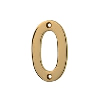 Frisco Eclipse Numeral '0' Face Fix 76mm Polished Brass