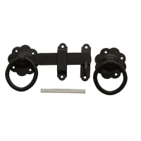 A Perry No.1136 Plain Ring Handled Gate Latch 150mm Black