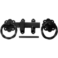 A Perry No.1137 Twisted Ring Handle Gate Latch 150mm Black