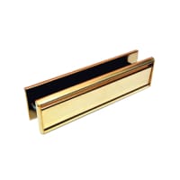 300mm Firecheck Metal 60min Fire Rated Letterplate - Gold on Gold