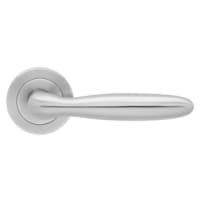 Karcher Corfu Lever on Round Rose Satin Stainless Steel