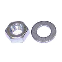 A Perry No.1719 M6 Hexagon Nuts and Round Washers Zinc Plated