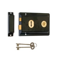 ERA Surface Mounted Rim Sashlock 152 x 105 x 21mm Black