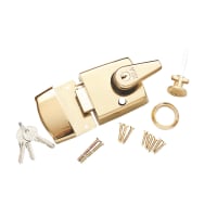 ERA Doublelocking Nightlatch Door Lock 60mm Backset Brass Body with Brass Cylinder