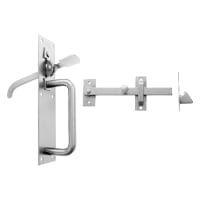 A Perry No.20/4S Medium Suffolk Gate Latch Set 75mm Zinc Plated