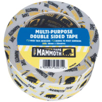 Everbuild Mammoth Multi Purpose 2-Side Tape 25m x 50mm White/Clear