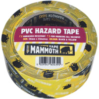 Everbuild Mammoth PVC Hazard Tape 50mm x 33m Red/White