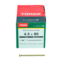 TIMco Classic Multi-Purpose Double Countersunk Screws 4.5 Gauge 80mm Box of 200