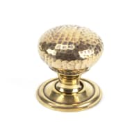 From the Anvil Hammered Mushroom Cabinet Knob 32mm Aged Brass