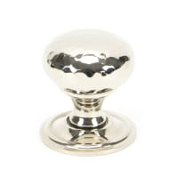 From the Anvil Hammered Mushroom Cabinet Knob 32mm Polished Nickel