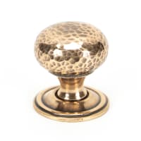 From the Anvil Hammered Mushroom Cabinet Knob 32mm Polished Bronze