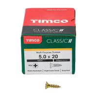 TIMco Classic Multi-Purpose Double Countersunk Screws 5 Gauge 20mm L Box of 200