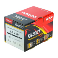 TIMco Velocity Premium Wood Screw 70 x 5mm (L x Diameter) Box of 200