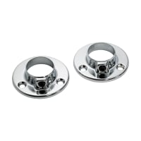 Sapphire Wardrobe Rail Wall Socket 25mm Chrome