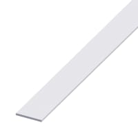 Rothley Silver Anodised Aluminium Flat Bar 1m x 15 x 2mm