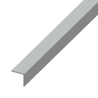 Rothley Steel effect Anodised Aluminium Equal Sided Angle 1m x 15 x 1mm