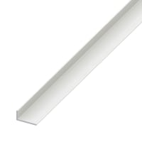 Rothley White Hard Polyvinyl Chloride Unequal Sided Angle 1m x 25 x 20 x 1.2mm