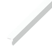 Rothley White Hard Polyvinyl Chloride Unequal Sided Angle 1m x 20x1mm