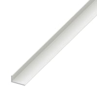Rothley White Hard Polyvinyl Chloride Unequal Sided Angle 1m x 25 x 20 x 1.5mm