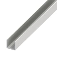 RUK White PVC Square U Profile Strip 1m x 11.5mm