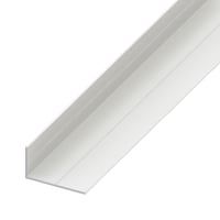 Rothley White Polyvinyl Chloride Unequal Sided Angle 1m x 15.5 x 27.5 x 1.5mm