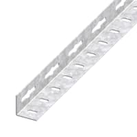 Rothley Chrome Drilled Galvanised Steel Equal Sided Angle Strip 2.5m x 35.5 x 1.5mm