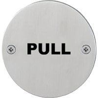 Arrone Pull Sign 76mm Satin Stainless Steel AR308-PULL-SSS