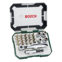 Bosch Screwdriver Bit and Ratchet Set 26 Piece Green