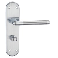 Fortessa Foko W/C Bathroom Door Handle 120 x 46.7 x 184mm Satin/Polished Chrome