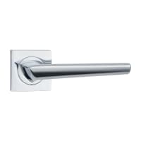 Fortessa Carrera Lever Door Handles on Rose 129 x 53mm Polished Chrome