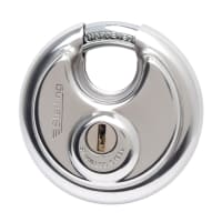 Sterling Stainless Steel Disc Padlock 26.4 x 60mm Chrome Plated