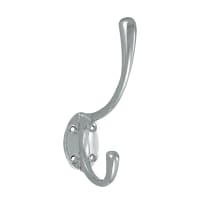 Carlisle Brass Victorian Hat and Coat Hook 137 x 64mm Satin Chrome