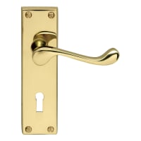 Carlisle Brass Victorian Scroll Lever Lock Contract Polished Brass