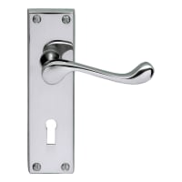 Carlisle Brass Victorian Scroll Lever Lock Contract Polished Chrome