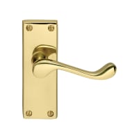 Carlisle Brass Contract Victorian Scroll Lever Latch Handle Polished Brass