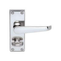 Carlisle Brass Victorian Lever Privacy Contract Backplate Polished Chrome
