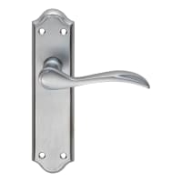 Carlisle Brass Madrid Lever Latch on Backplate Furniture Satin Chrome