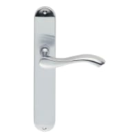 Carlisle Brass Andros Lever Latch on Backplate Polished Chrome