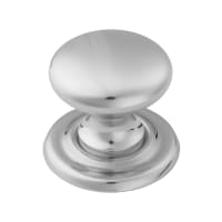 Carlisle Brass Fingertip Victorian Knob 45mm Polished Chrome