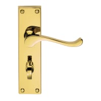 Carlisle Brass Victorian Scroll Lever on Backplate Polished Brass