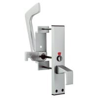 Eurospec Disabled Toilet Handle Set Left Hand Satin Anodised Aluminium