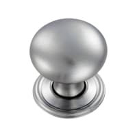 Carlisle Brass Fingertip Hollow Victorian Cupboard Knob 32mm Satin Chrome