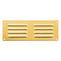 Carlisle Brass Ventilator Hooded Louvre Pattern 242 x 89mm Pol Brass