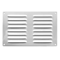 Carlisle Brass Ventilator Hooded Louvre Pattern 242mm Satin Chrome