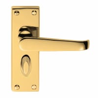 Carlisle Brass Victorian Lever on Privacy Backplate Polished Brass